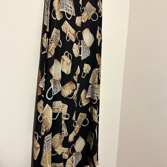 Dana B. and Karen Vintage Silk Basket Button Down Maxi Skirt - Size 6 - Picture 2 of 6